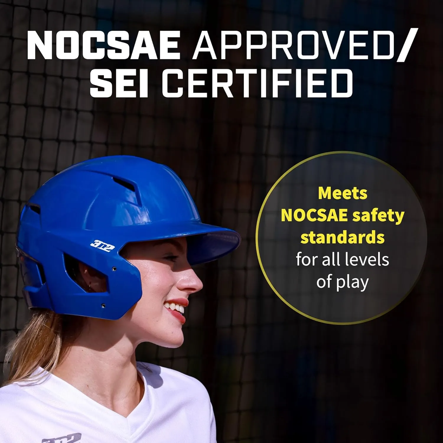 3N2 Pro Clutch Baseball Helmet - High-Impact Shell, Moisture-Wicking Padding - Glossy - One Size (Youth)