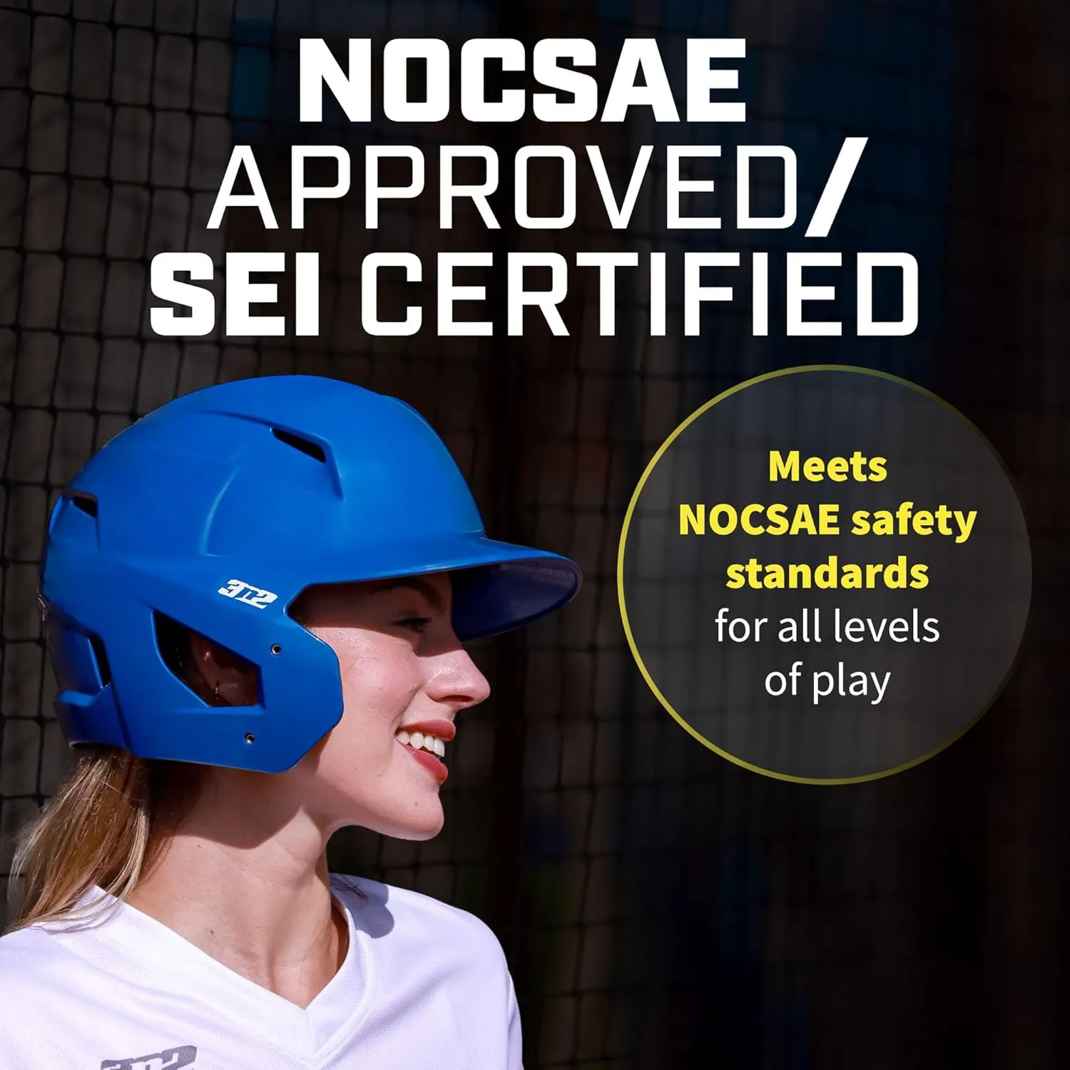 3N2 Pro Clutch Baseball Helmet - High-Impact Shell, Moisture-Wicking Padding - Matte - One Size (Youth)