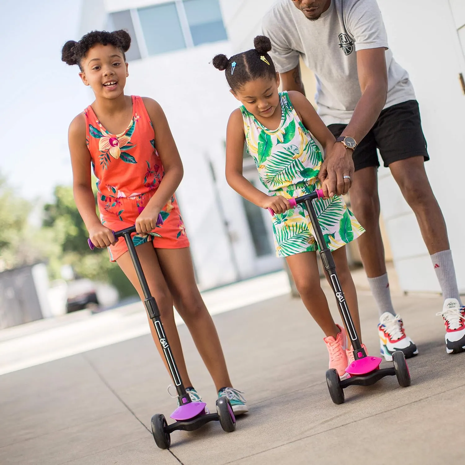 6KU Scooter for Kids Ages 3-10 with Flash Wheels, Kids Scooter 4 Adjustable Height, Toddler Scooter Extra-Wide PU LED Wheels, 3 Wheel Scooter for Kids for Girls & Boys Learn to Steer