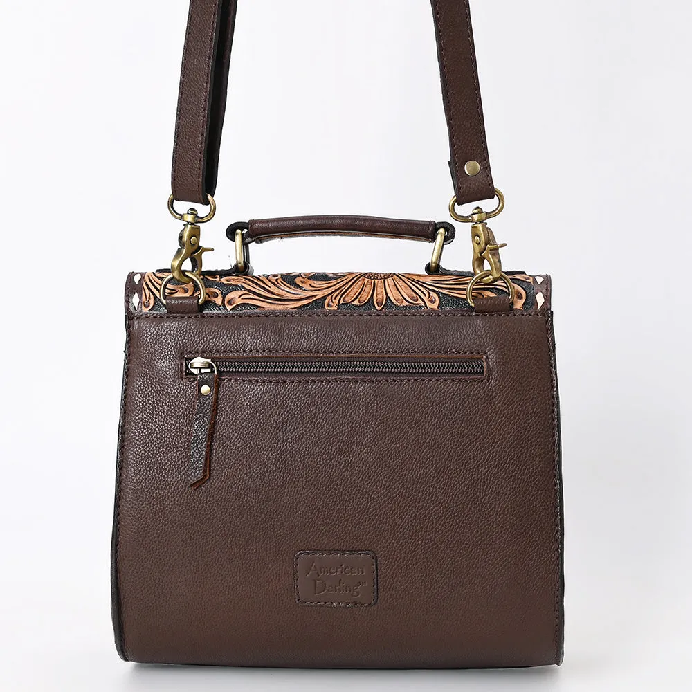 American Darling Adbga528 Briefcase Hand Tooled Genuine Leather Women Bag Western Handbag Purse