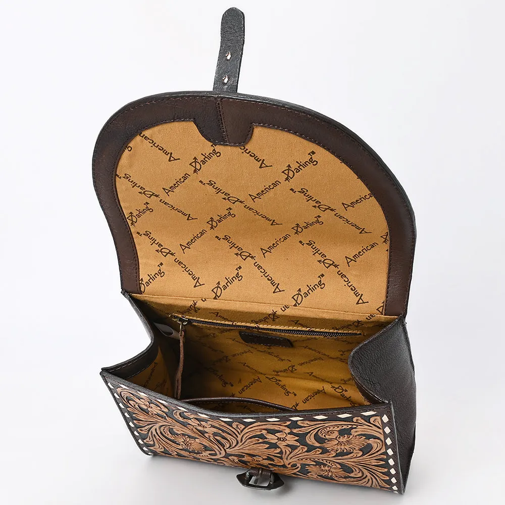 American Darling Adbga528 Briefcase Hand Tooled Genuine Leather Women Bag Western Handbag Purse