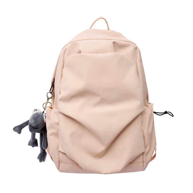 Backpack Early High School Student Schoolbag Large Capacity Same  Lightweight Casual  Korean Style Solid Color