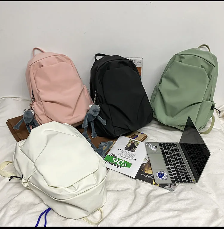 Backpack Early High School Student Schoolbag Large Capacity Same  Lightweight Casual  Korean Style Solid Color
