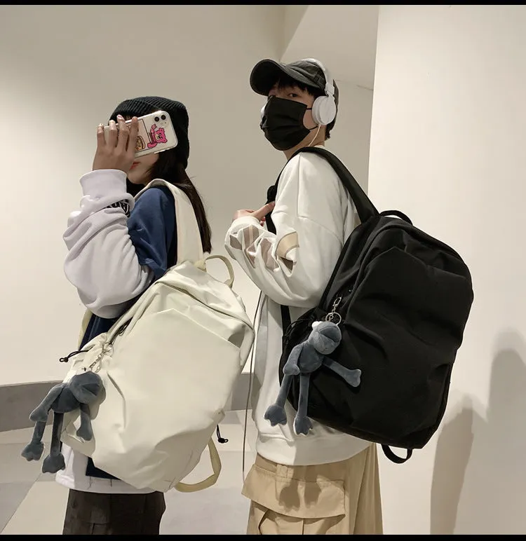 Backpack Early High School Student Schoolbag Large Capacity Same  Lightweight Casual  Korean Style Solid Color