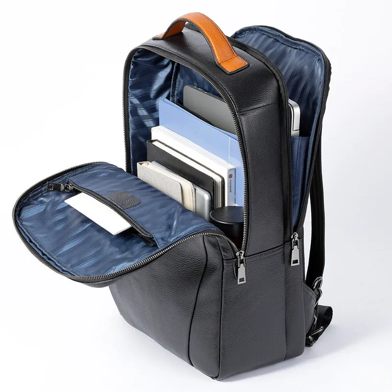 Backpack New Men's Leather  Large Capacity Multi-Functional Business Travel