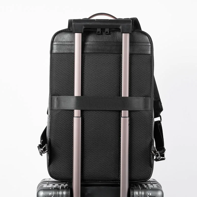 Backpack New Men's Leather  Large Capacity Multi-Functional Business Travel