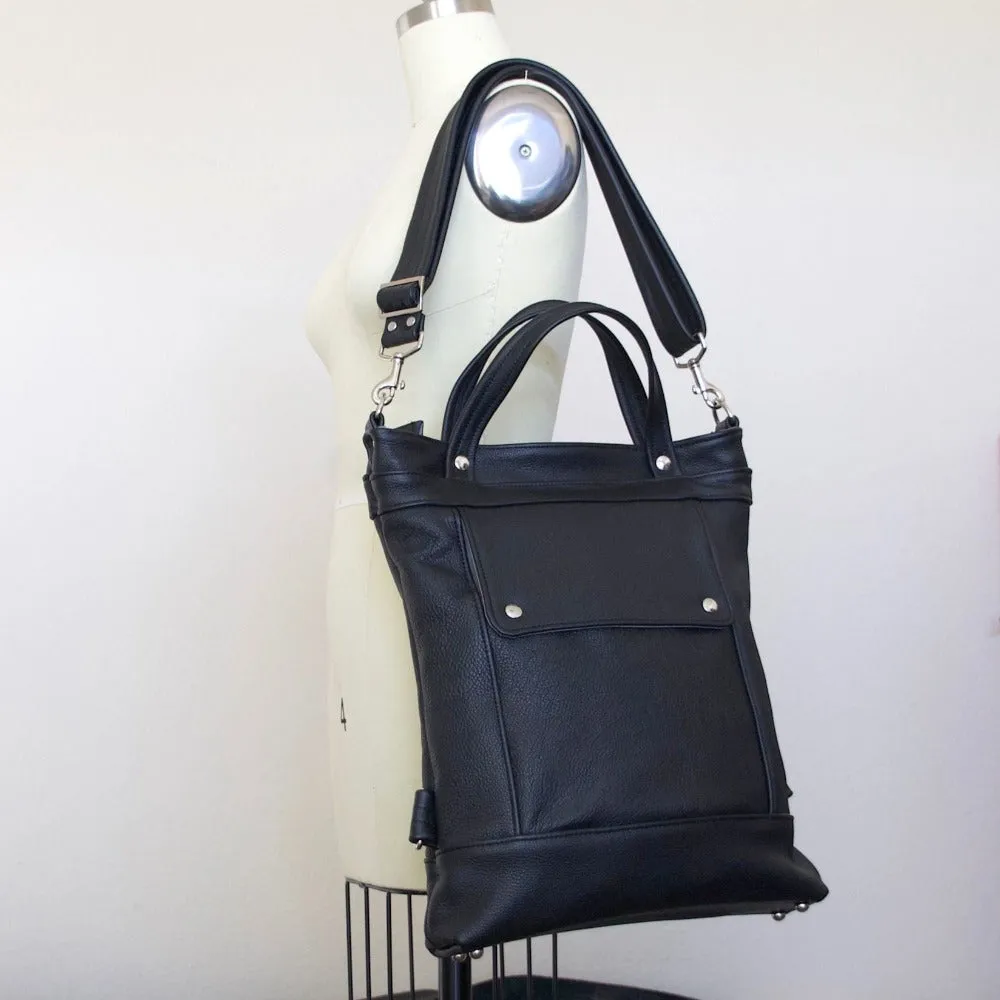 Briefcase in Onyx, Backpack Convertible
