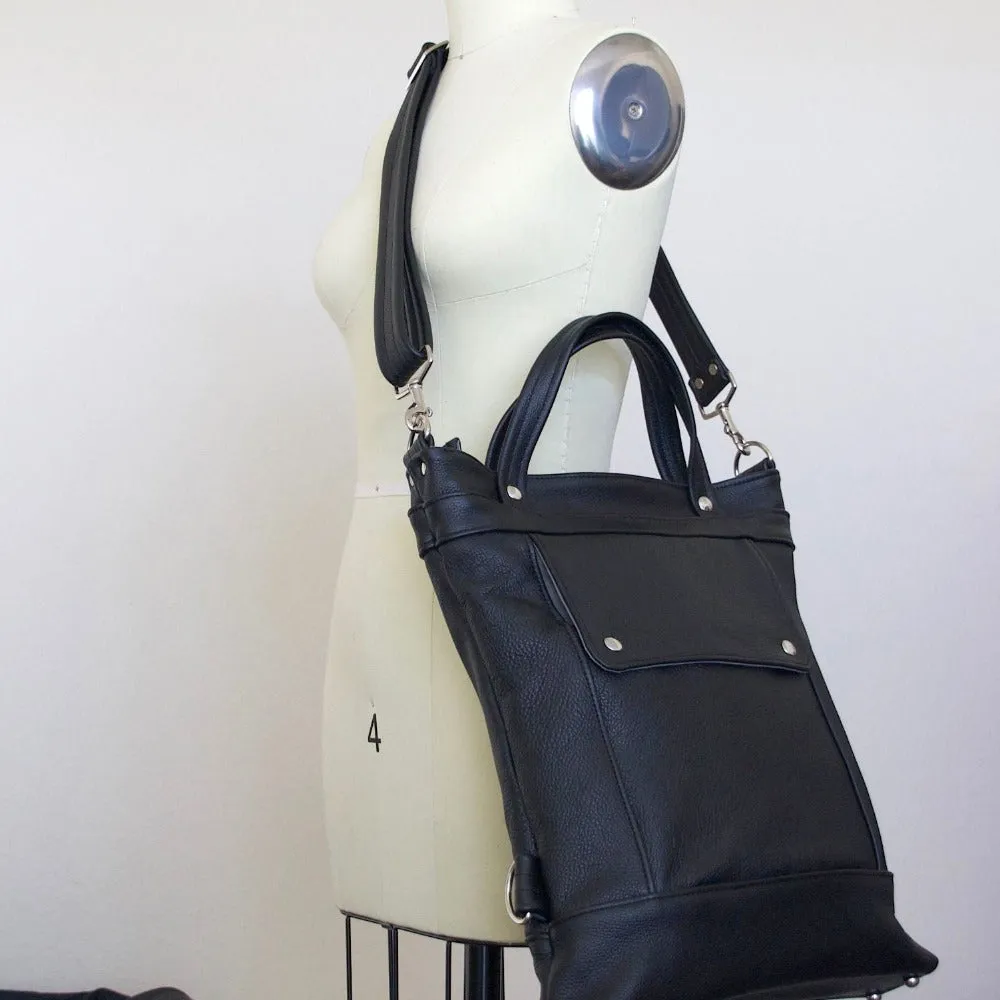 Briefcase in Onyx, Backpack Convertible