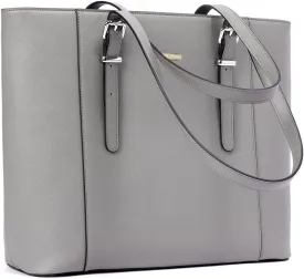 BROMEN Women Briefcase 15.6 inch Laptop Tote Bag Vintage Leather Handbags Shoulder Work Purses