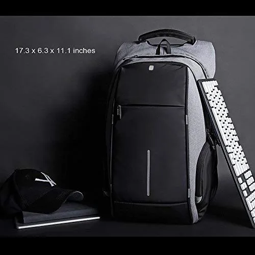 Business Laptop Backpack, HiOrange Travel Anti Theft Computer Backpack with USB Charging Port,
