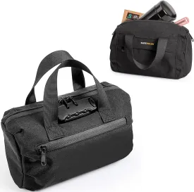 Carbon Lined Lock Bag, Portable Travel Bag with Combination Lock, Airtight Zipper, On-The-Go Lockable Case