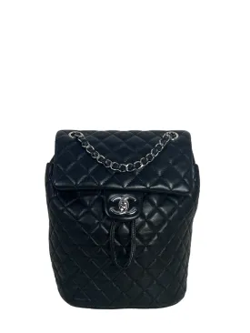 Chanel Black Lambskin Quilted Small Urban Spirit Backpack Bag