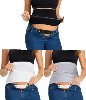 Combination of Maternity Shirts Extenders and Pants Waist Extenders, Seamless Maternity Belly Band