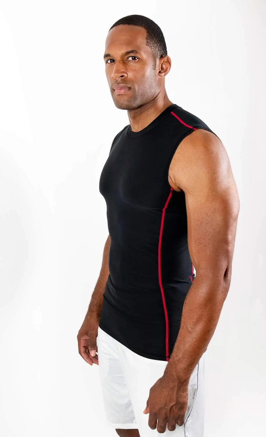 DEVOPS 3 Pack Men's Athletic Compression Shirts Sleeveless