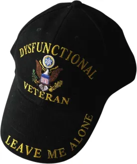 ee Dysfunctional Veteran Direct Embroidered Hat - Black - Veteran Owned Business