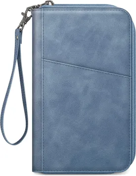 Fintie Family Passport Holder Wallet, RFID Blocking Travel Document Organizer Clutch Bag Credit Cards Case Cover for Women Men