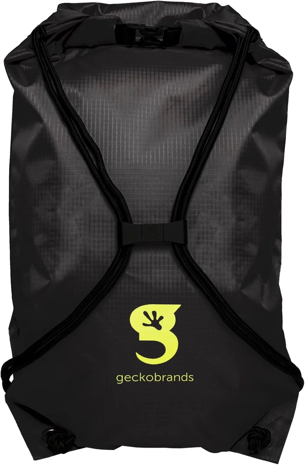 geckobrands 10L Drawstring Travel Backpack  Waterproof, Lightweight Dry Bag for Beach, Hiking, and Light Water Activities