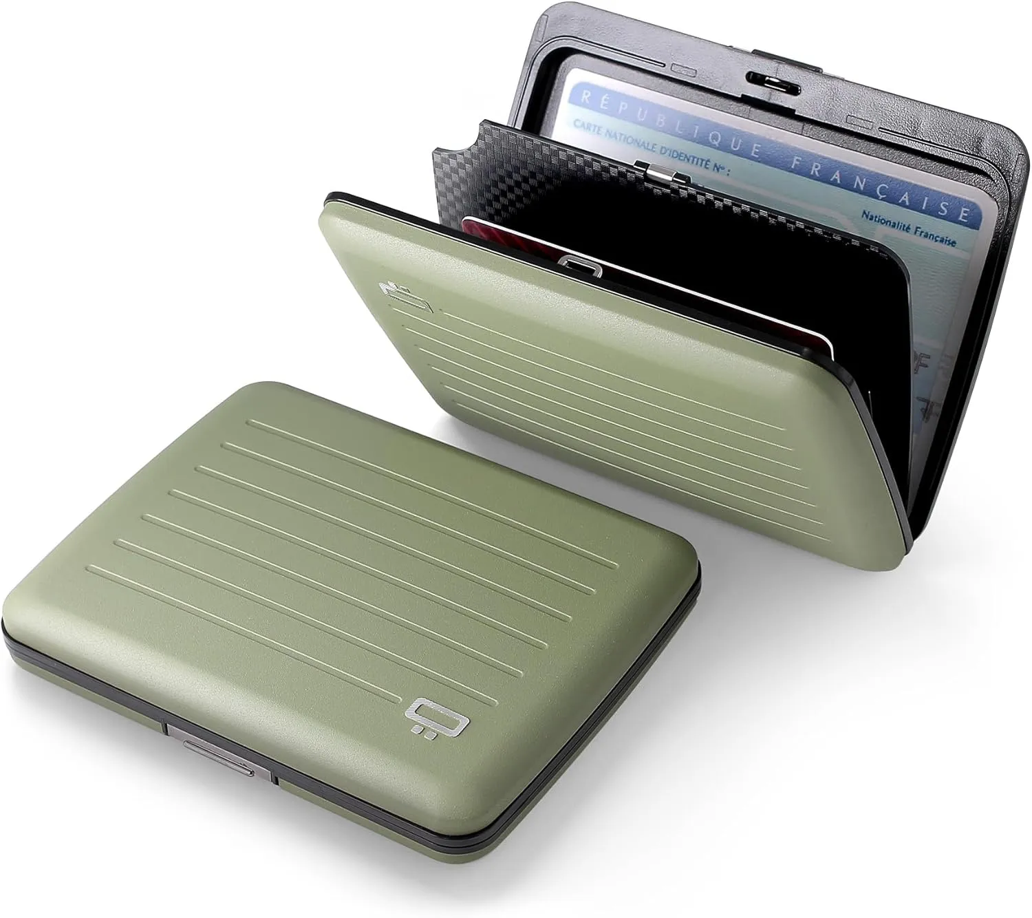 ?GON -DESIGNS- Aluminum wallet, Large capacity with metal lock, RFID Protection against fraud and demagnetization, Smart Case OSLO Large model