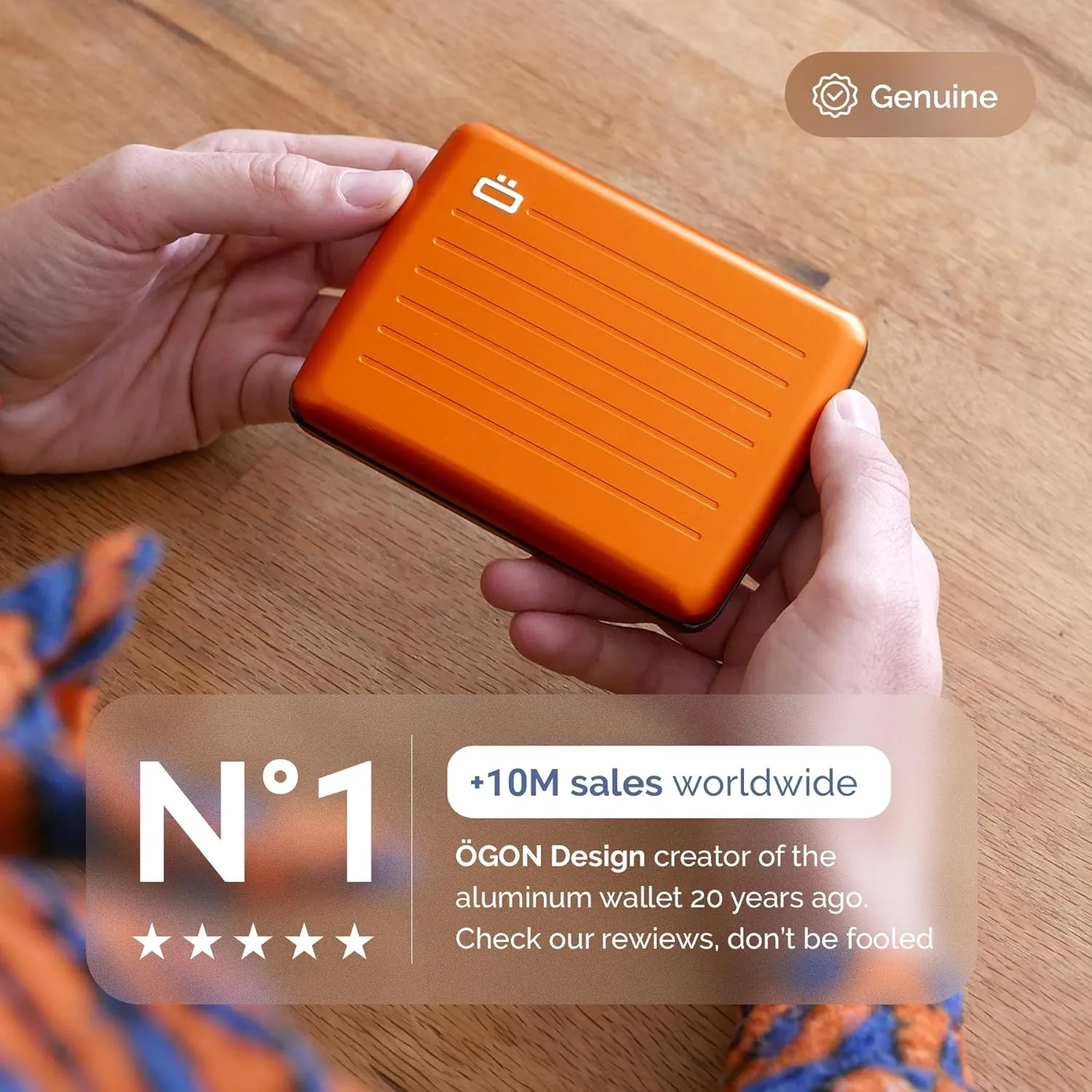 ?GON -DESIGNS- Aluminum wallet, Large capacity with metal lock, RFID Protection against fraud and demagnetization, Smart Case OSLO Large model