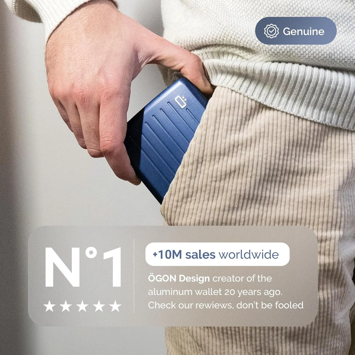 ?GON -DESIGNS- Aluminum wallet, Large capacity with metal lock, RFID Protection against fraud and demagnetization, Smart Case OSLO Large model