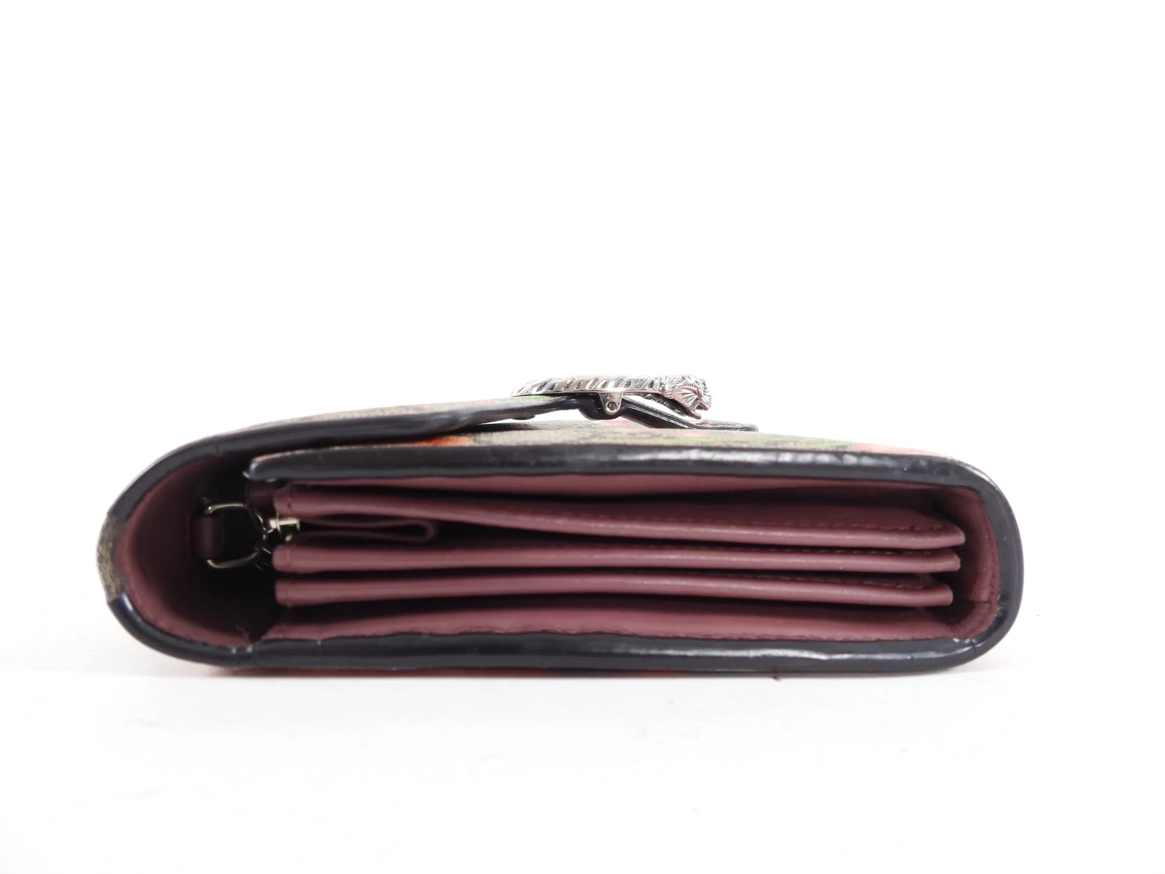 Gucci Blooms Dionysus Pink Floral Monogram Wallet on Chain Crossbody