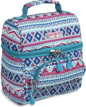 J World Corey Kids Lunch Bag. Insulated Lunch-Box for Boys Girls, Mint Tribal