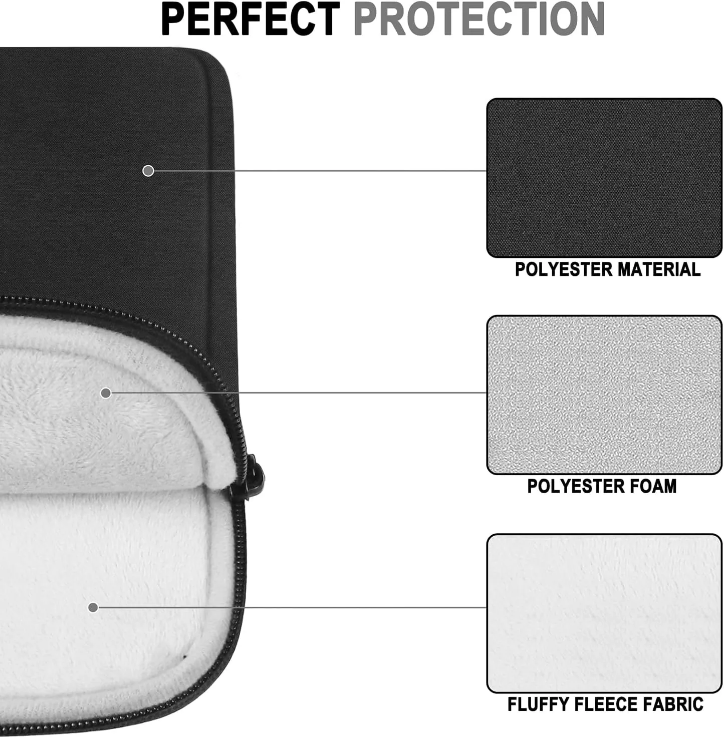 Laptop Sleeve 14 Inch, Water Resistant Traveling Computer Cover with Handle, Shockproof Protective Carrying Laptop Case Compatible for 14 Inch MacBook Air/Pro, HP, Dell, Asus, Lenovo, Black
