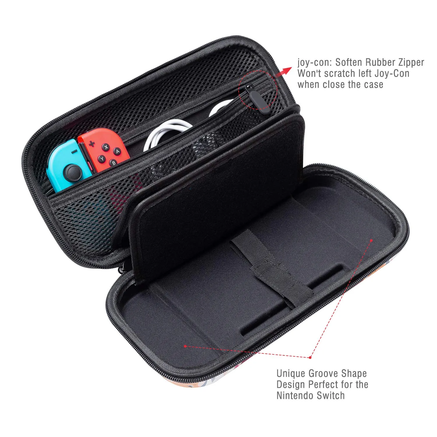 Lokigo Carry Case Compatible for Nintendo Switch/Switch OLED, Protective Travel Switch Carrying Case for Boys Girls with 16 Game Card Slots for Console & Accessories, Sunflower