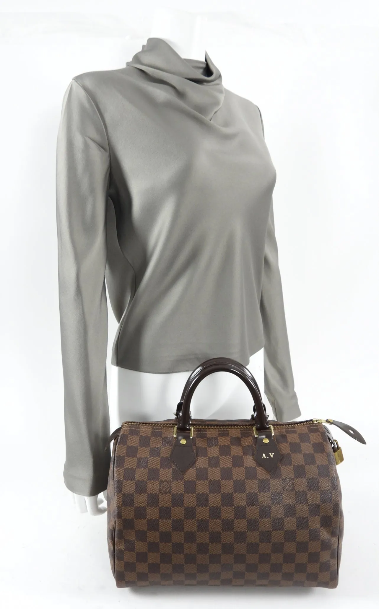 Louis Vuitton Damier Ebene Speedy 30 Doctor Duffle Bag