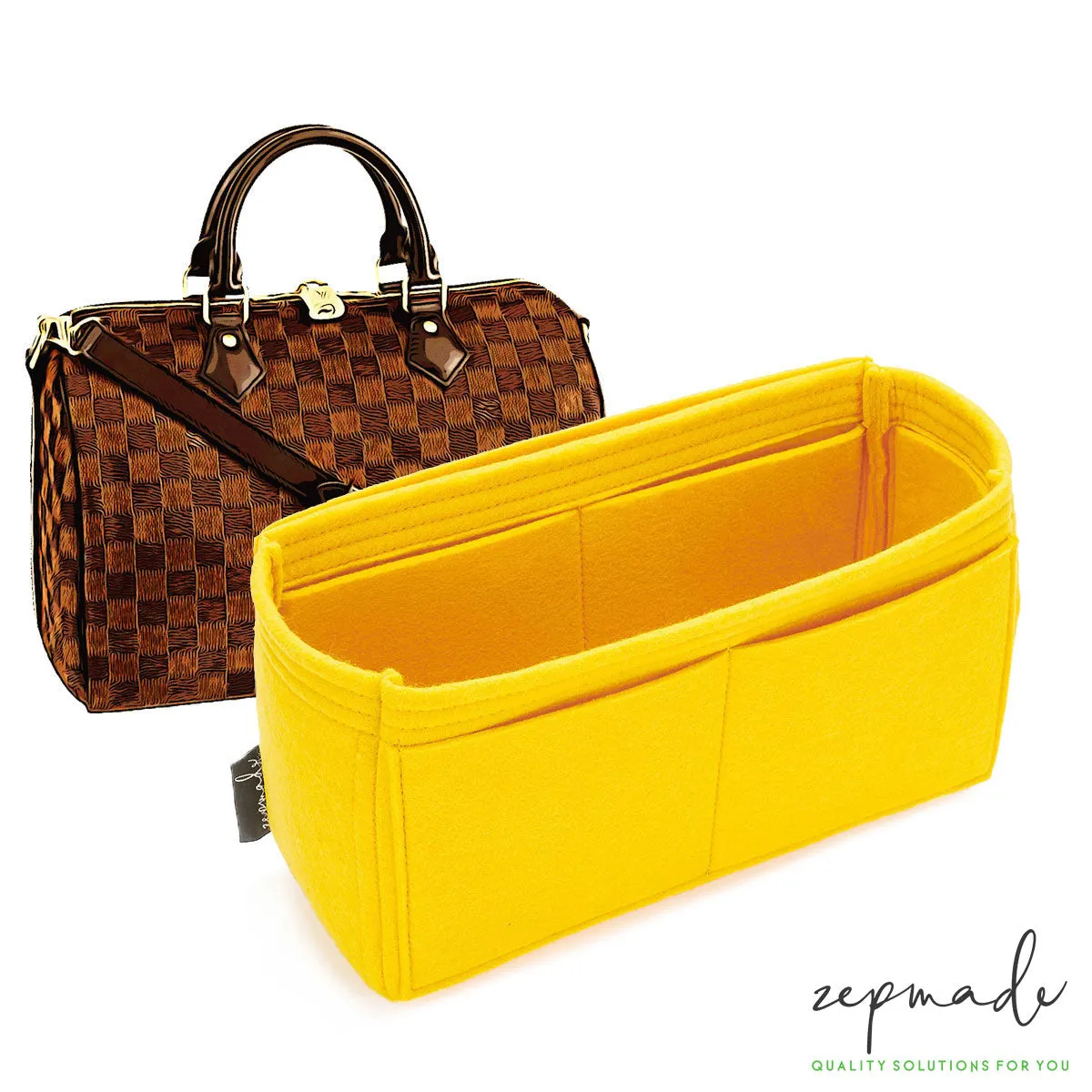 Louis Vuitton Speedy Bandoulière Organizer Insert, Classic Model Bag Organizer with Exterior Pockets
