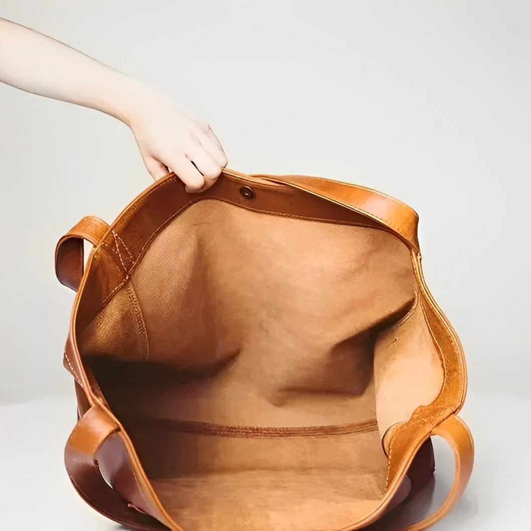 Oversized Leather Tote Bag