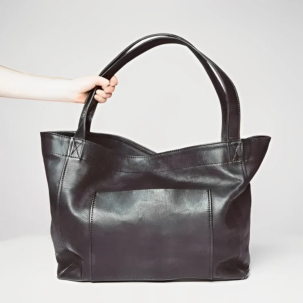 Oversized Leather Tote Bag