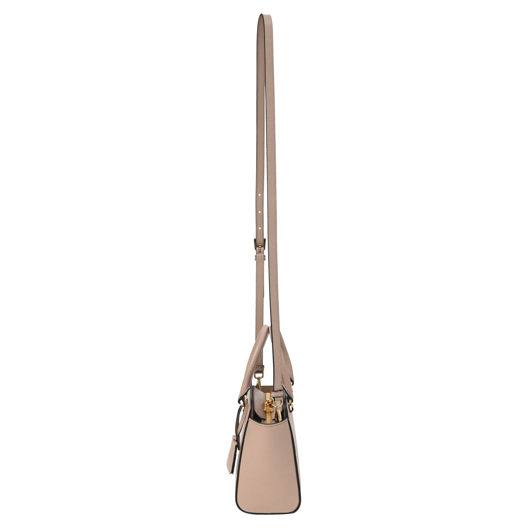 Prada Double Handle Tote in Pink Saffiano Leather