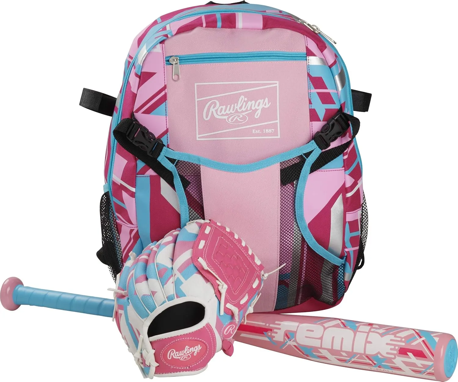 Rawlings | REMIX T-Ball & Youth Backpack Equipment Bag | Baseball/Softball | Multiple Colors
