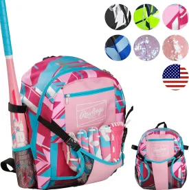 Rawlings | REMIX T-Ball & Youth Backpack Equipment Bag | Baseball/Softball | Multiple Colors