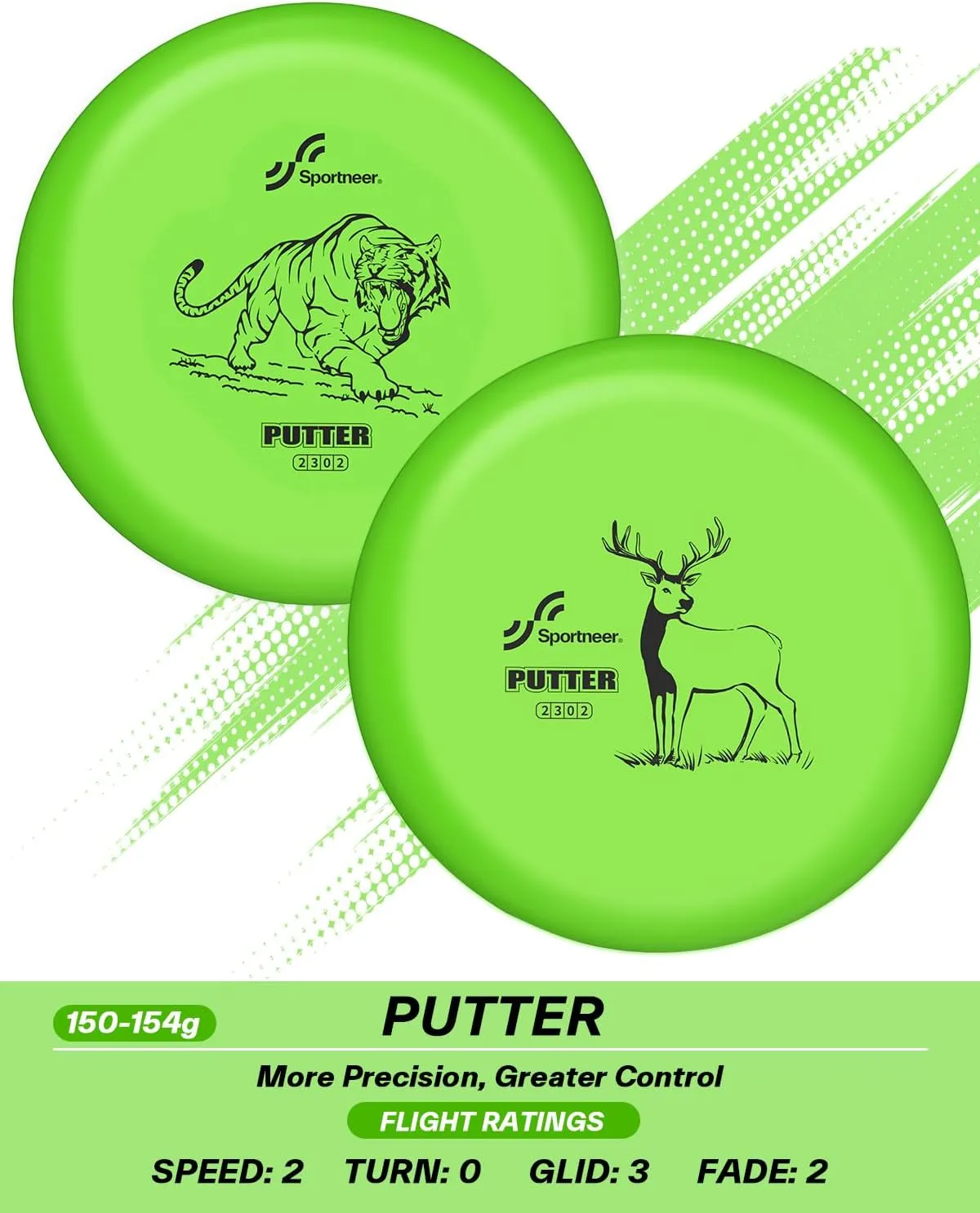 Sportneer Disc Golf Set - Disc Golf Starter Set 6 Pack with Putter, Mid-Range, Driver, Mini Disc Marker Include Portable Bag for Beginner Backyard Outdoor Game