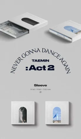 TAEMIN [NEVER GONNA DANCE AGAIN : ACT 2] 3rd Regular Album [ A B ] 2 VER SET. 2p CD 2p Sleeve 2p Photo Book 2p Photo Card  2p Poster(On pack) 2p Unpublished Content TRACKING CODE K-POP SEALED