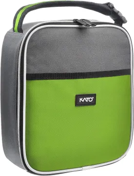 Tirrinia Insulated Kids Lunch Box Back to School, Portable Small Lunch Bag for Office Work Picnic, Reusable Compact Lunchbox Cooler Bag for Boys, Adults,Green
