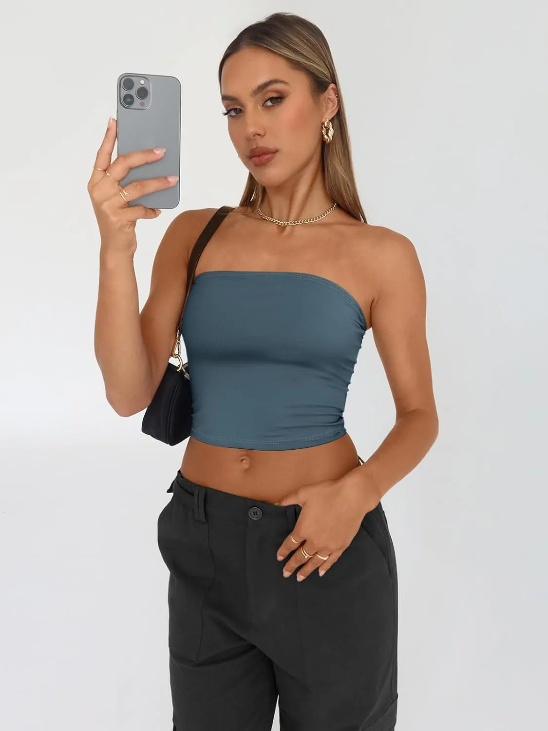Trendy Queen Womens 3 Pack Tube Tops Crop Going Out Strapless Basic Backless Bandeau Bra Summer Outfits 2025