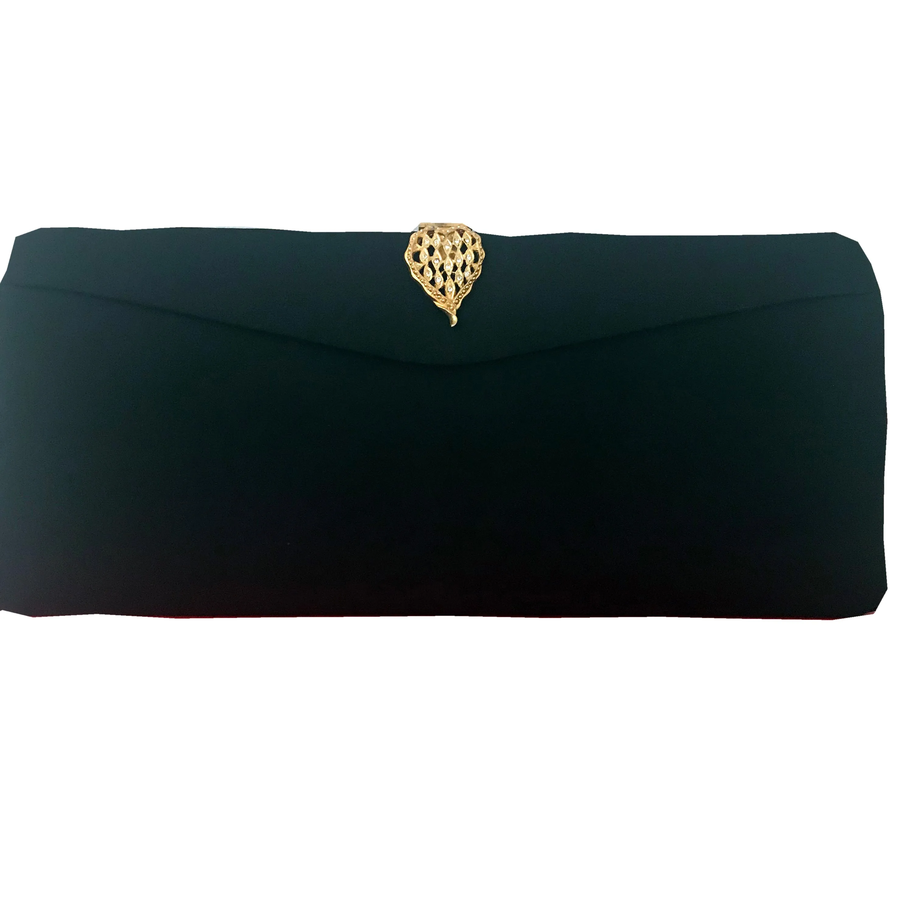 Vintage 1950s Britemode Black Satin Clutch Bag