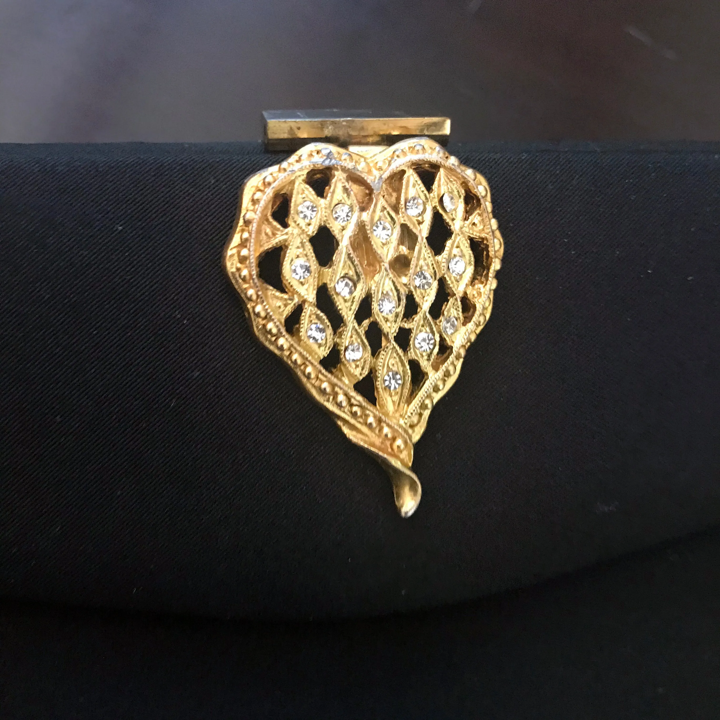 Vintage 1950s Britemode Black Satin Clutch Bag