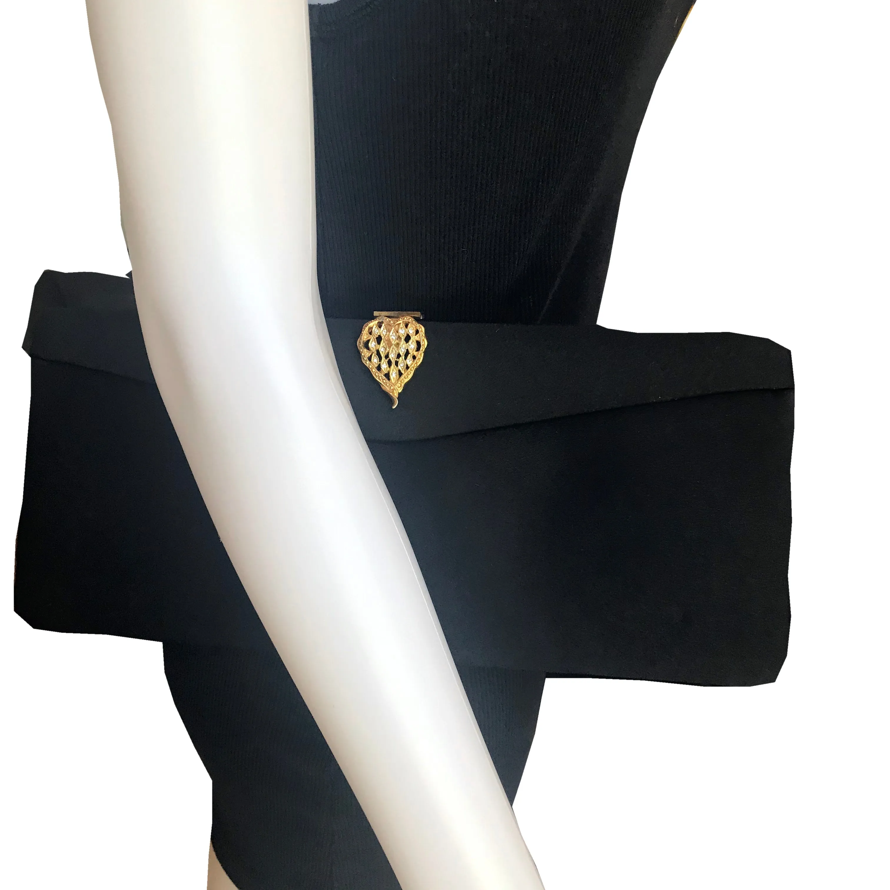 Vintage 1950s Britemode Black Satin Clutch Bag