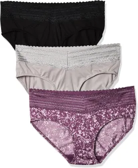 Warner's womens Blissful Benefits No Muffin 3 Pack Hipster Panties