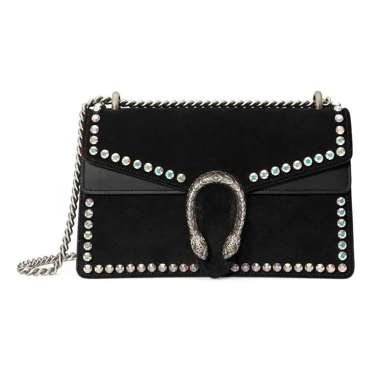 (WMNS) GUCCI Dionysus Series Leather Snake Decoration Single Shoulder Bag Black 400249-CXZFN-8143