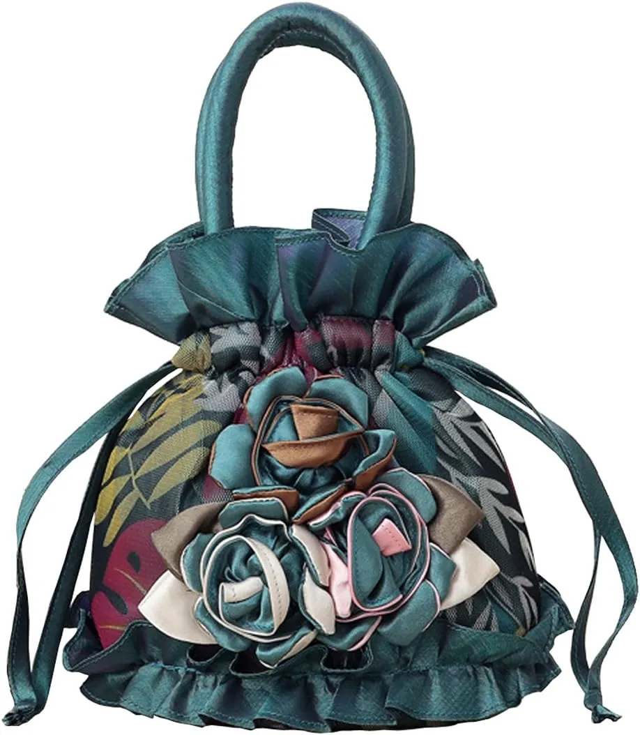 Womens Ladies Handbag Drawstring Bucket Bag Coin Purses Key Bags Cash Money Phone Pouches